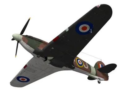 Hawker Hurricane MK1b 3D model