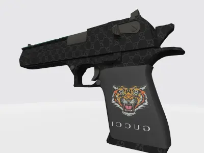 Pistol Desert Eagle 357 Magnum 3D model Low-poly 3D model