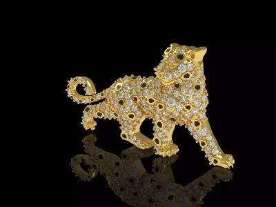 Penther Brooch 3D print model