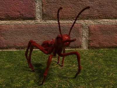 red ant Low-poly 3D model purchase