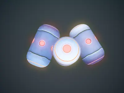 Stylized Sci Fi Grenade - Game Ready Low-poly 3D model