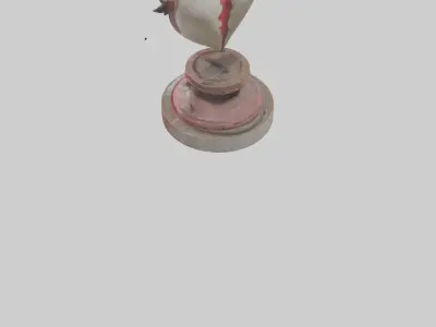 Liberated Heart statue model Low-poly 3D model