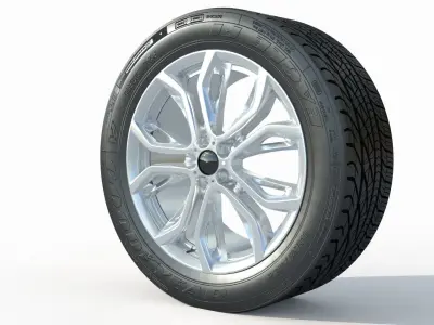wheel Rim Tire 6 3D model
