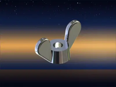 Nut with a narrow Free 3D model