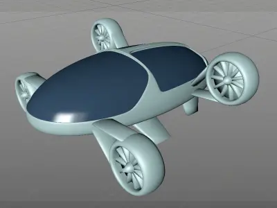 Futuristic Jet car 3D model