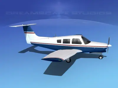Piper Turbo Arrow III 3D model 11
