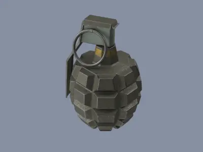 Stylized Green Hand Grenade 3D model
