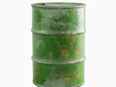 Nuclear Barrel 02 Low-poly 3D model