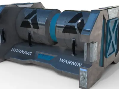 Sci-Fi Generator Package Free low-poly 3D model