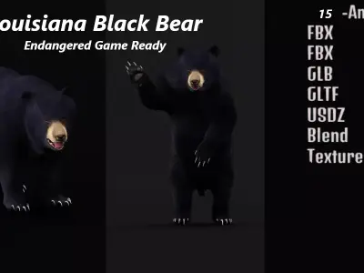 Louisiana Black Bear Free 3D model