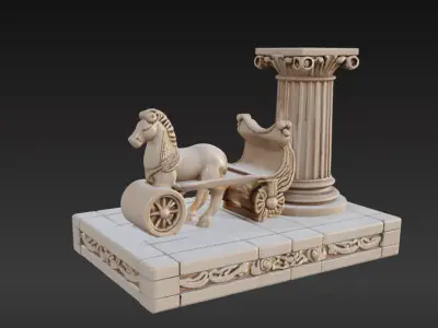 Ancient Roman Table Ornament Decorative Series 2 3D print model