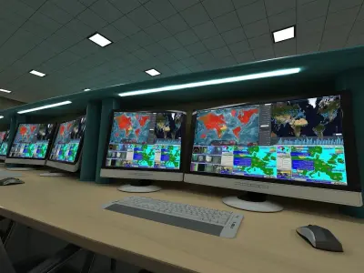 Mission Control Center 3D model