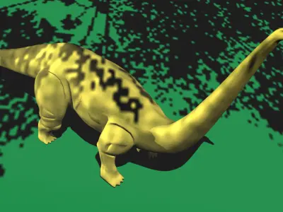 Alamosaur model dinosaur Low-poly 3D model