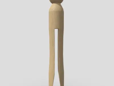 CC0 - Clothespin 2 Free low-poly 3D model