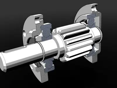 Reducer Shaft Free 3D model