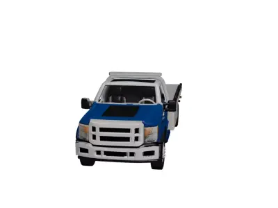 Flatbed Tow Truck Vehicle Recovery Transport Truck 02 3D model