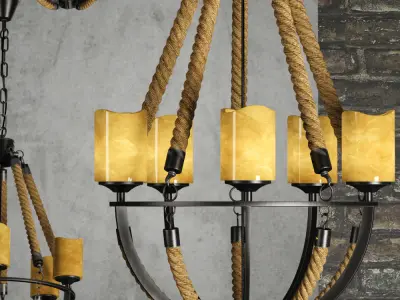 LOFT ROPE CHANDELIER 3D model purchase
