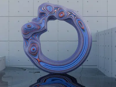 Abstract Kinetic Torus - Morphing 3D Sculpture 3D model