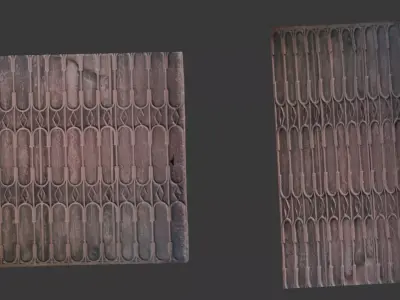 Wrought Iron Gate Scan Low-poly 3D model