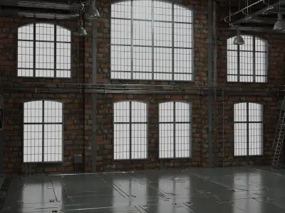industrial building 3D model purchase