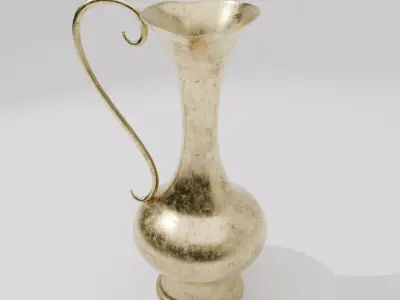Antique Brass Pitcher Low-poly 3D model