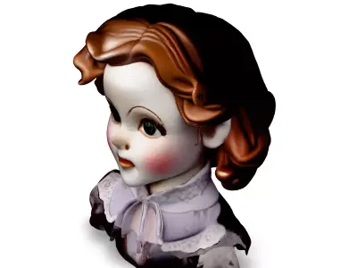 Vintage Porcelain Doll 3D Model Low-poly 3D model