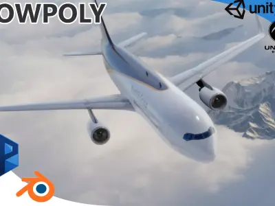 Boeing 767-34AF UPS Low-poly 3D model