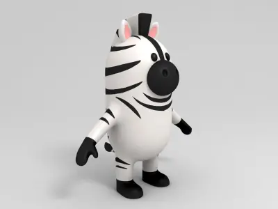 Zebra Character 3D model
