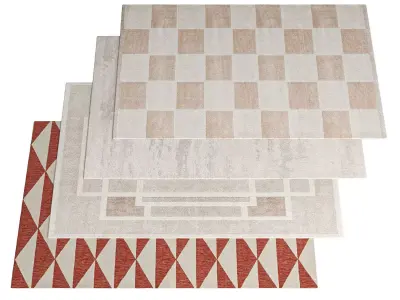 Reversible Rug Terrazzo and Rug Ash by Benuta 3D model