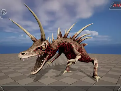 Alien Extraterrestrial Creature 11 Low-poly 3D model
