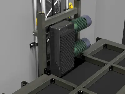 elevator machine stand 3D model