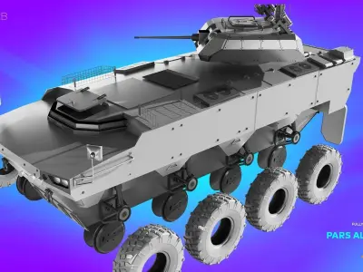 PARS ALPHA 8x8 Armoured Vehicle 3D model