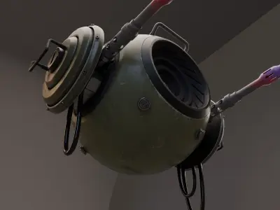Sci-Fi Surveillance Drone - 3D Model 3D model