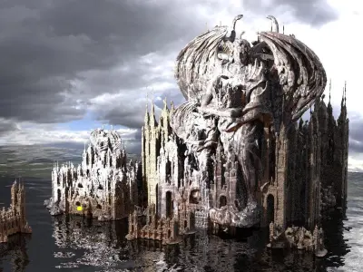 Ancient Oracle temples Kit bash 4 3D model