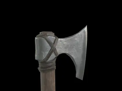 Vikings axe Low-poly 3D model