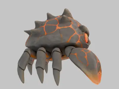 Lava Crab Low-poly 3D model