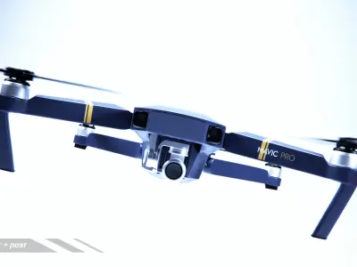 dji mavic pro quadcopter 3D model