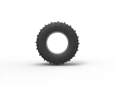 Dune buggy rear tire 23 Scale 1 to 25 3D print model