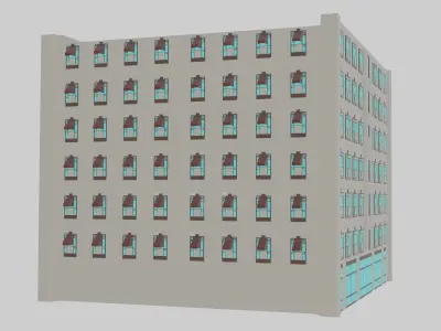 New York City Fantasy Building Low-poly 3D model