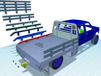 Bradford Built flat deck 88mm width for SWD 3D print model