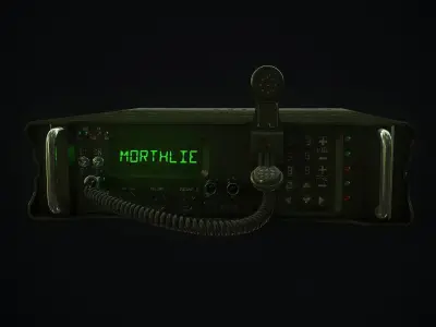 Millitary Radio Game Ready High Poly 3D Model  3D model