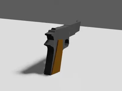 M1911 pistol - Low poly model Free low-poly 3D model