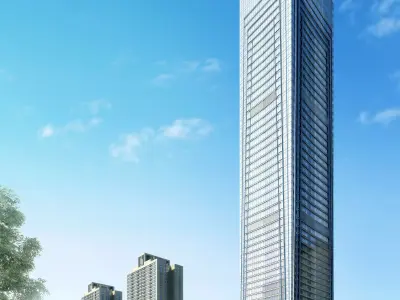 3Dmax fashion city commercial square building 265 3D model