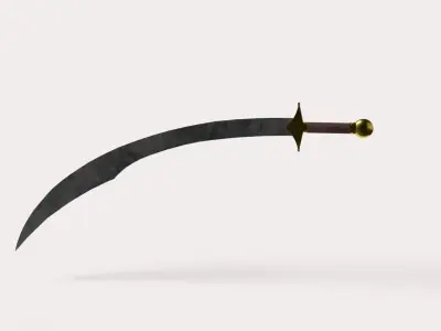 arabian sword Low-poly 3D model