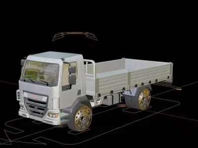 Kenworth K370 Flatbed Truck 3D model