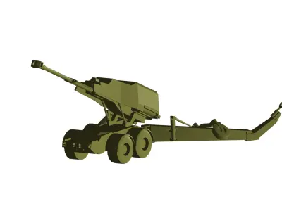 artillery howitzer 3D model