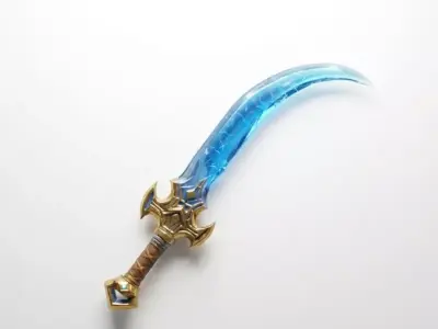 Volt-Edge Khopesh 3D Model Low-poly 3D model