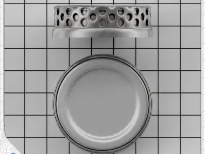 Metal Collar Display Stand Turntable 3D model