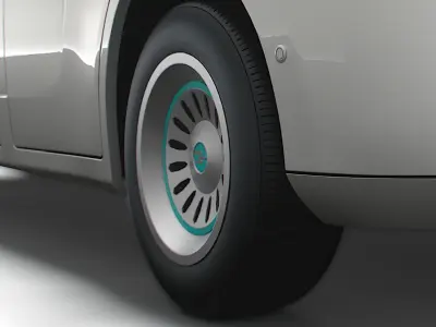 Generic Panel Van 2023 wheel 3D model
