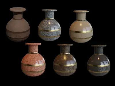 Ancient Pot Vase Low-poly 3D model